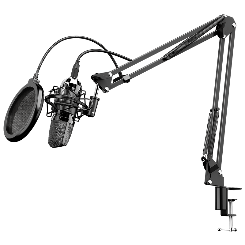 NINTAUS XFF-1 Upgraded Version, Microphone Stand, Desktop Mic Stand, Recording And Live Streaming Stand, Handheld Microphone Stand, Universal Rotating Arm, Foldable Anti-Vibration Stand