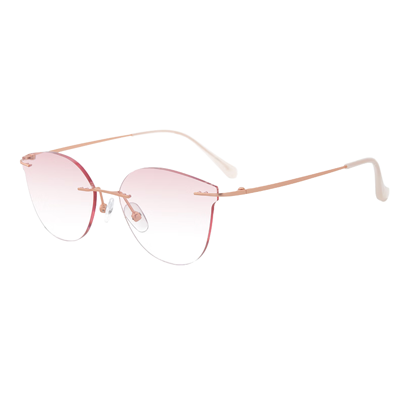 Fushikang Frameless High-Definition Anti-Blue Light Reading Glasses, Ultra-Light Presbyopic Glasses, Women's Style F9902 +150 Degrees