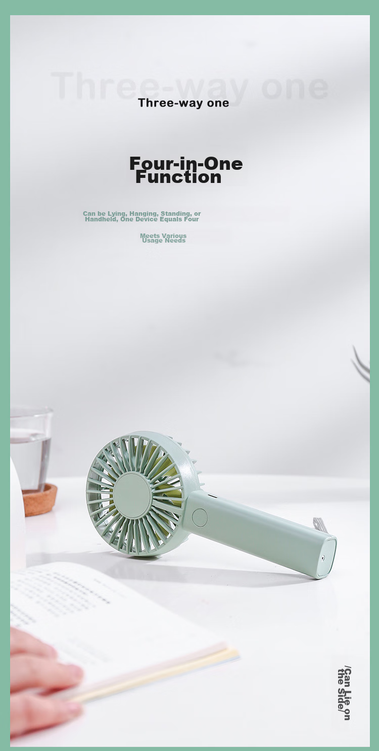 Shinee Handheld Mini Fan, Portable Personal Fan, Quiet And Low Noise, for Office, Student Desk, Dormitory, Outdoor Use, USB Rechargeable FSC-9 4