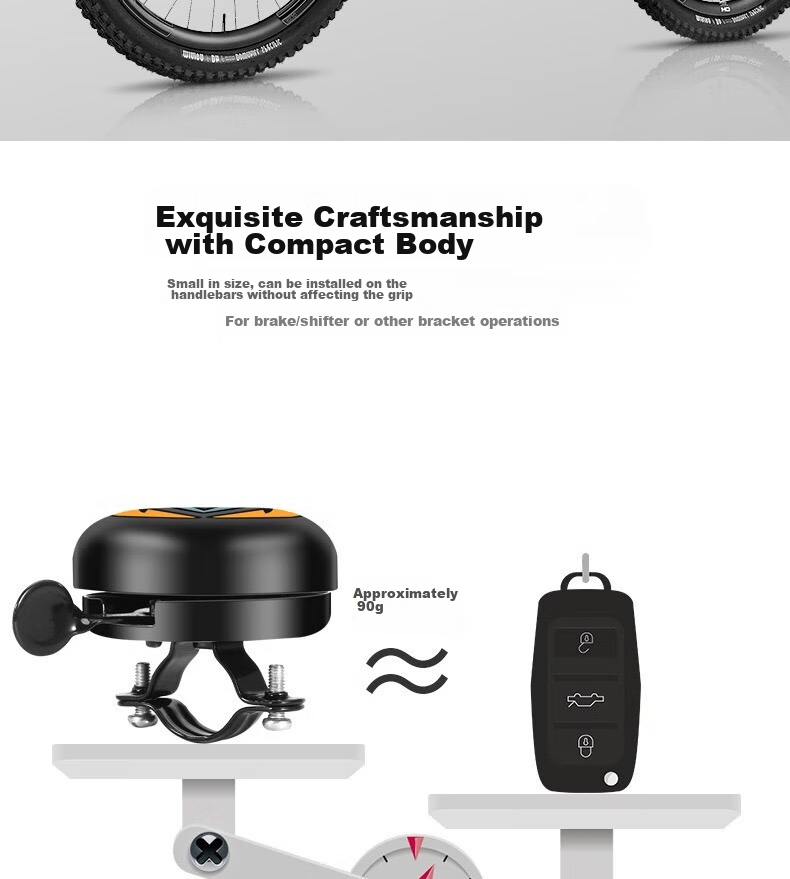 BIKEBROS Bicycle Bell Loud Mountain Bike Horn Bike Bell Children's Folding Bike Accessories Equipment Handlebar Bell 7