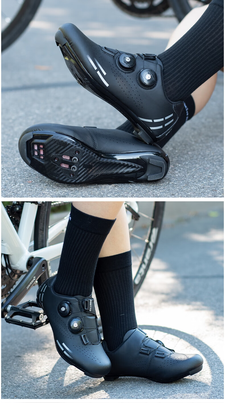 ROGTYO Road Bike Locking Shoes for Men And Women, Professional Cycling Shoes with Breathable Design for Mountain And Road Bikes 17