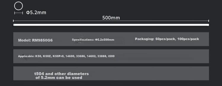 Kingdee Financial Voucher Automatic Binding Machine, Hole Puncher, Hot Melt Rivet Tube, Φ5.2*500mm, 100 Pieces/box 4