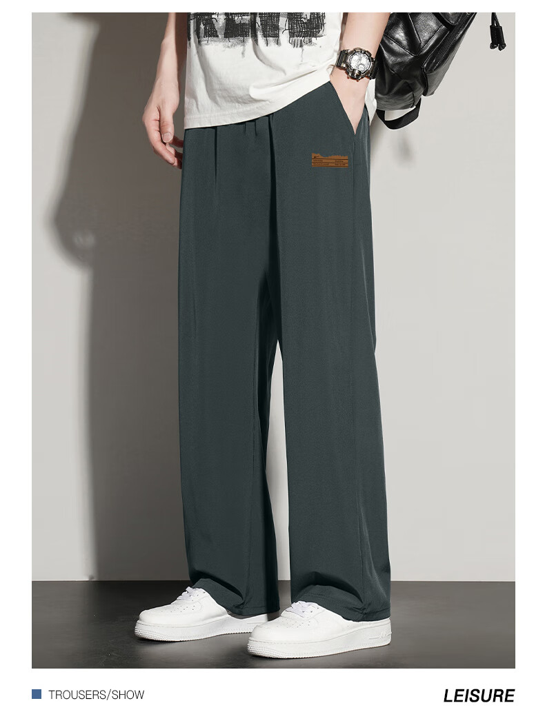Warrior Casual Pants for Men, Spring And Autumn Loose Wide-Leg Trousers, Versatile Straight-Leg Sweatpants, Men's Athletic Pants 20