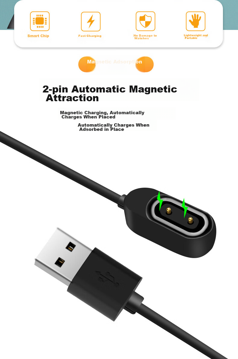 CangHua Compatible Charging Cable for Xiaotiancaili Smartwatches, Universal for Z11/Z10/Z9 Youth Edition/Z8A/Z7S/Z7/Z6Pro/Z6S/Z6D Xiaotiancaili Children's Watch Charger 3