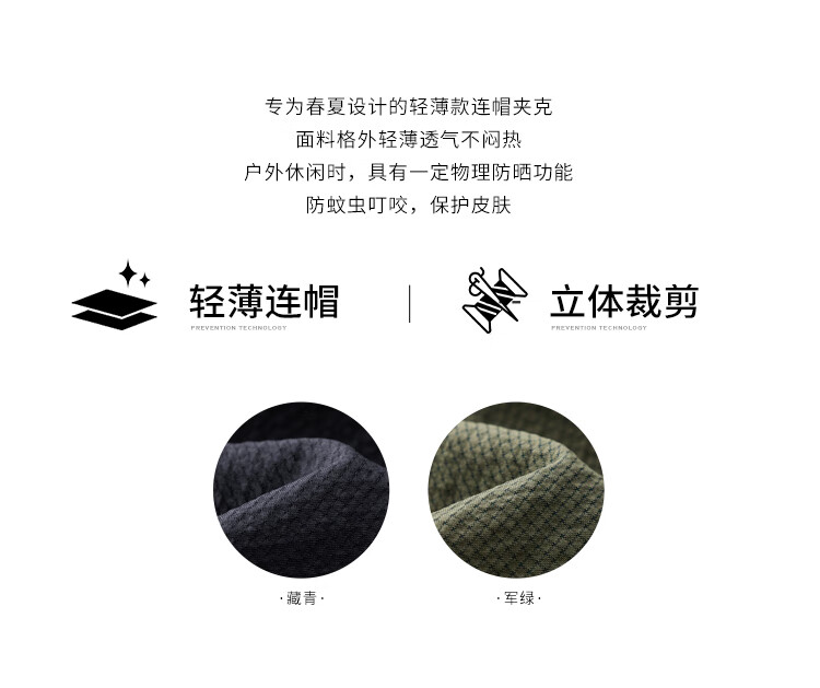 FIRS Lightweight Breathable Sun Protection Jacket for Men Smooth Stiff Outdoor Skin Jacket Hooded Casual Coat 1
