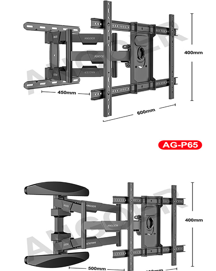 Aige Universal TV Mount Suitable for 55-120 Inch Extendable Rotating Bracket, Compatible with Multiple Brands, TV Stand AG-100 10