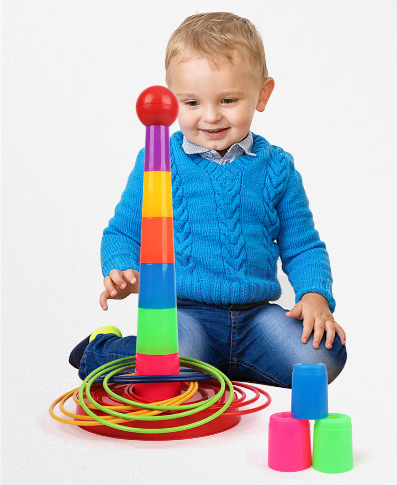 Huashimeng Ring Toss Toy, Night Market Stall Game, Children's Play, Wedding Plastic Ring Toss Prize, 30 Pieces 4