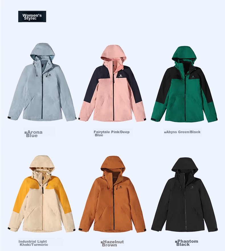 CAMEL Windbreaker for Men And Women, Couples Style, Moisture-Wicking, Cold-Resistant, Warm Fleece Three-In Mountaineering Jacket A1W13a1118 16