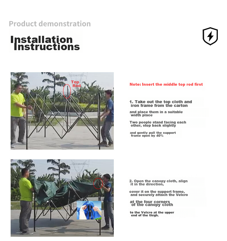 Jingantong Rain Shelter Sunshade, Outdoor Thickened Foldable Four-Legged Sun Umbrella Parking Canopy, 3*6m Red 10