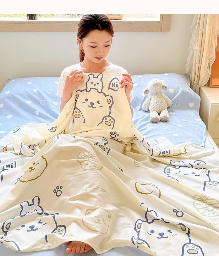 Wuyinliangpin 100% Pure Cotton Class A Hotel Hygiene Bedding Set with Pillowcases And Duvet Cover for Business Trips And Travel, Double Sleeping Bag 180x210cm 2
