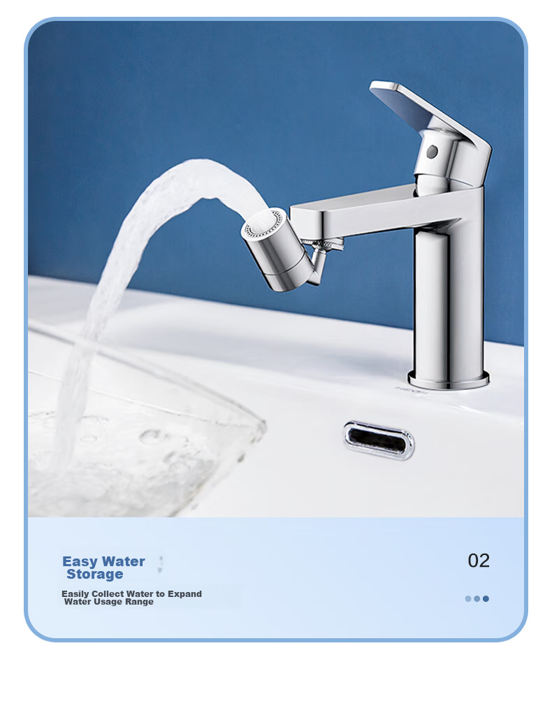 HEGII Faucet Extender, Universal Rotating Faucet Aerator Adapter, Dual Outlet Water Filter Splash-Proof Head HMN902Q 7