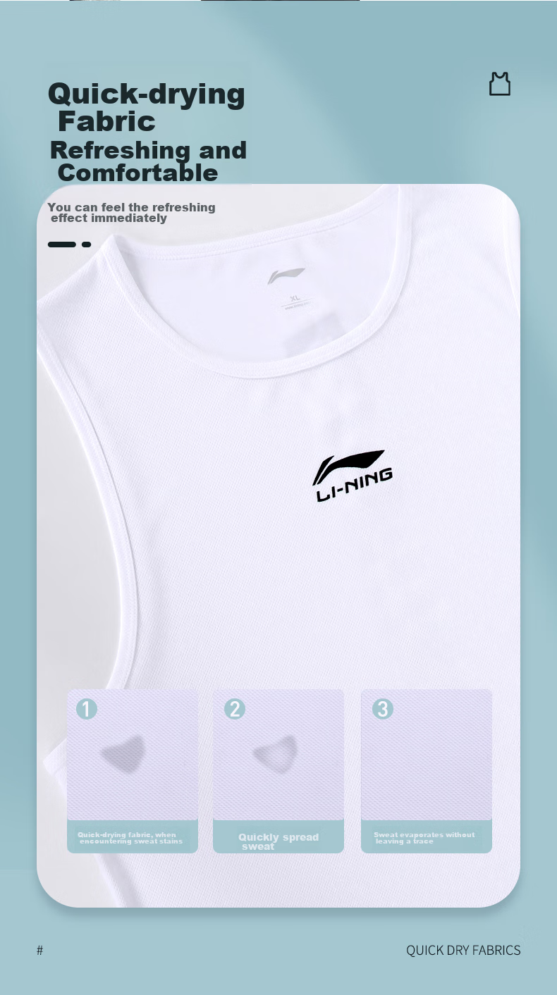Li-Ning Women's Sports Set, Summer Ice Silk Short-Sleeve Shorts, Running Quick-Dry T-Shirt, Badminton Fitness Training Outfit 6