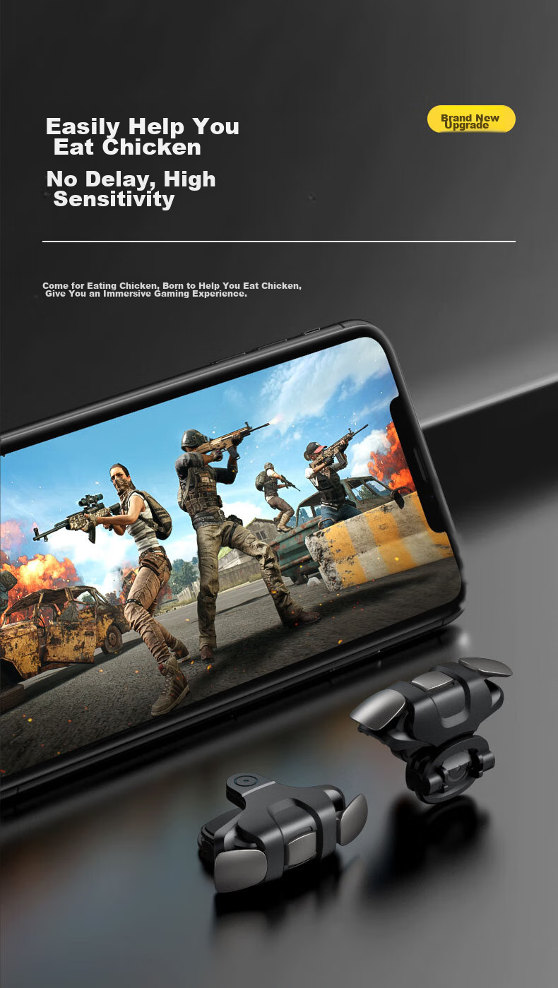 CangHua Chicken Dinner Pro: Mechanical Keyboard Triangular Action Mobile Game Assistant with Automatic Six-Finger Shooting And Gun Pressing for Peace Elite Dark Zone Breakout Games, External Device for Android And iOS 9