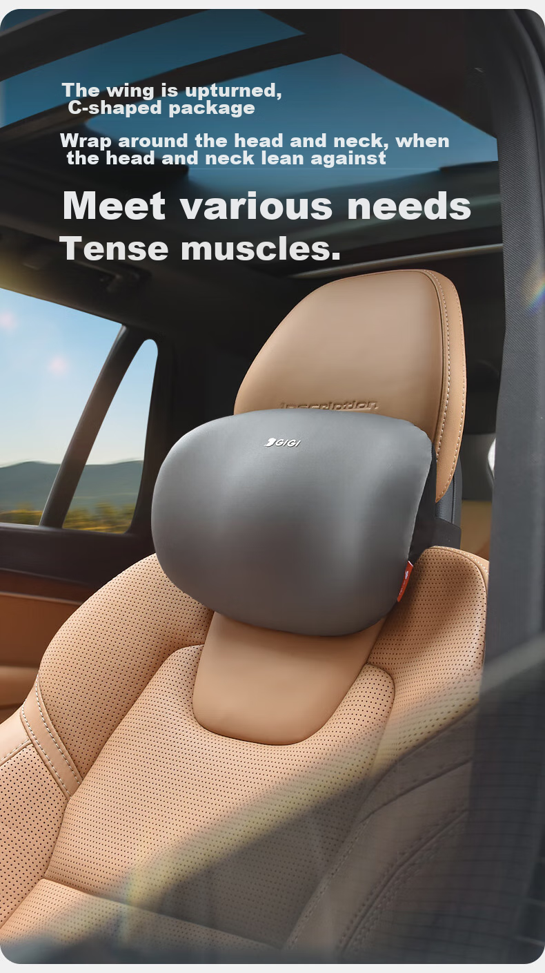 GiGi Car Headrest, Neck Support Pillow for Vehicles, Driver's Seat Cushion, Lumbar Support, Suitable for Maybach And Tesla, Universal Fit 7