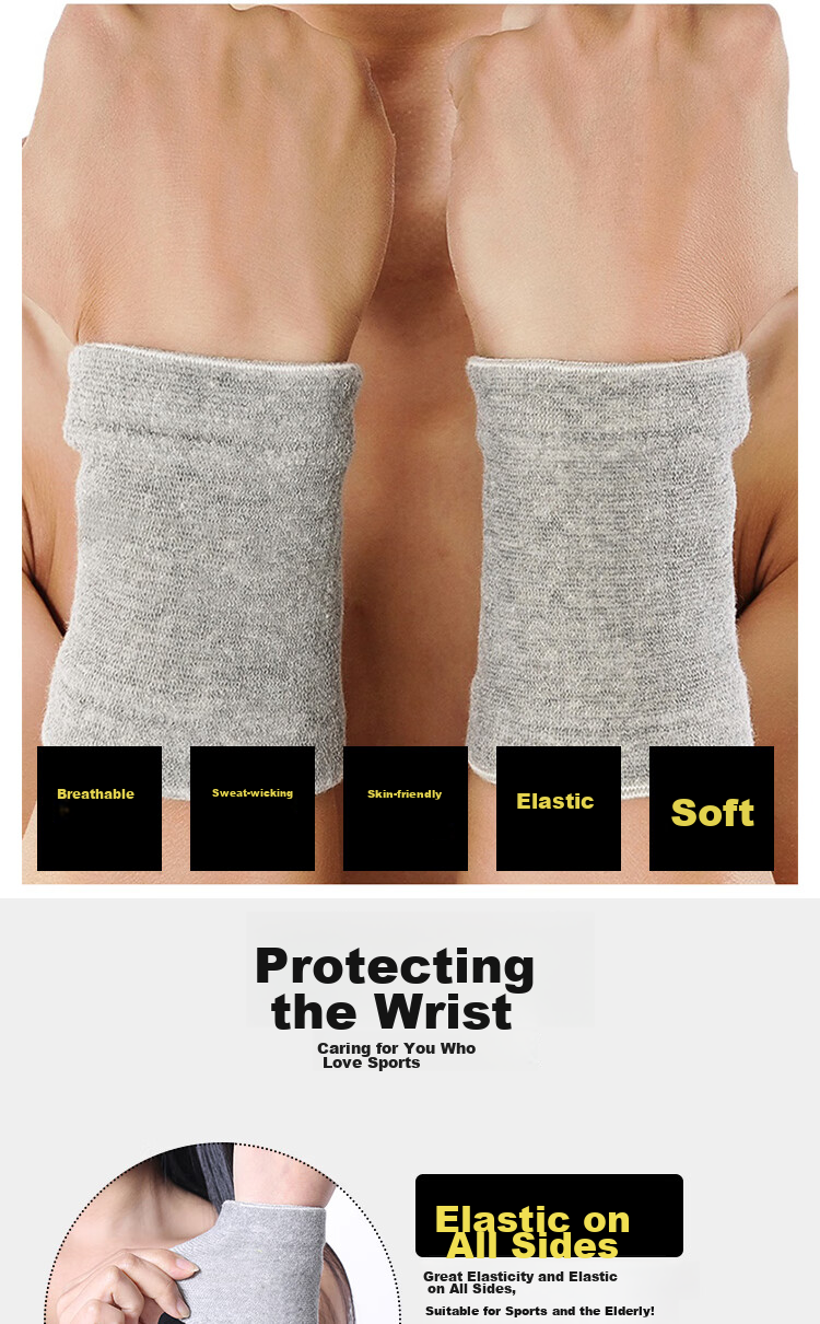 Chidong Summer Thin Wristband for Men And Women, Sports Sprain Protection, Badminton Basketball Tennis Sweat-Absorbing Wrist Guard, 2-Pack One Size Fits All 5