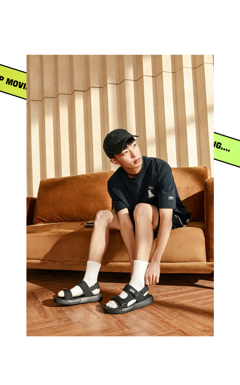 Anta Men's Summer Lightweight Breathable Sandals Soft Sole Casual Sports Beach Slippers 8