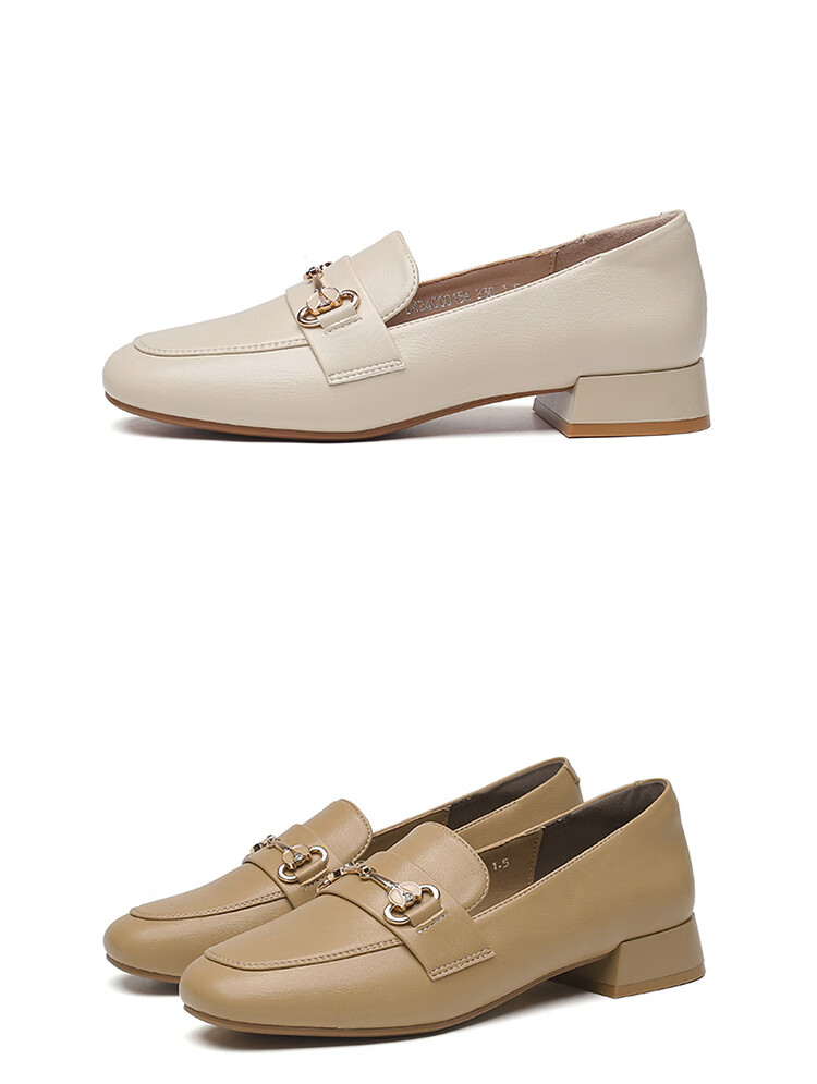 Dusto Low-Heel Women's Shoes, 2026 New Spring Style, Soft-Soled Work Shoes, Black Slip-On Loafers, Small Leather Shoes 11