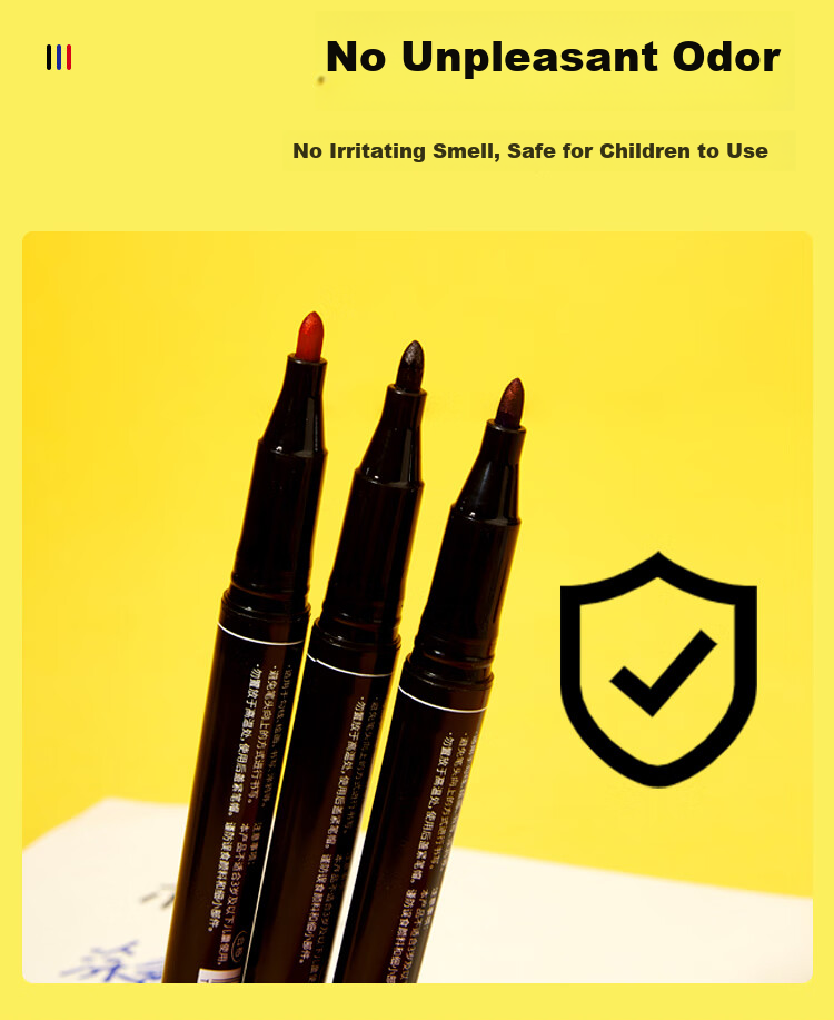 Touch Mark [Super Popular] Dual-Tip Permanent Marker Pen, Black, Waterproof, Quick-Drying, for Children's Drawing And Student Art, 12 Pcs 6