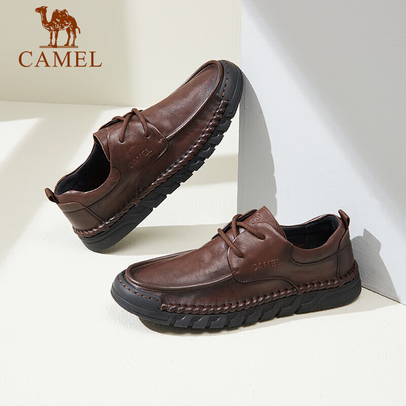 Мужские туфли CAMEL из натуральной кожи, деловые повседневные, коричневые, размер 40