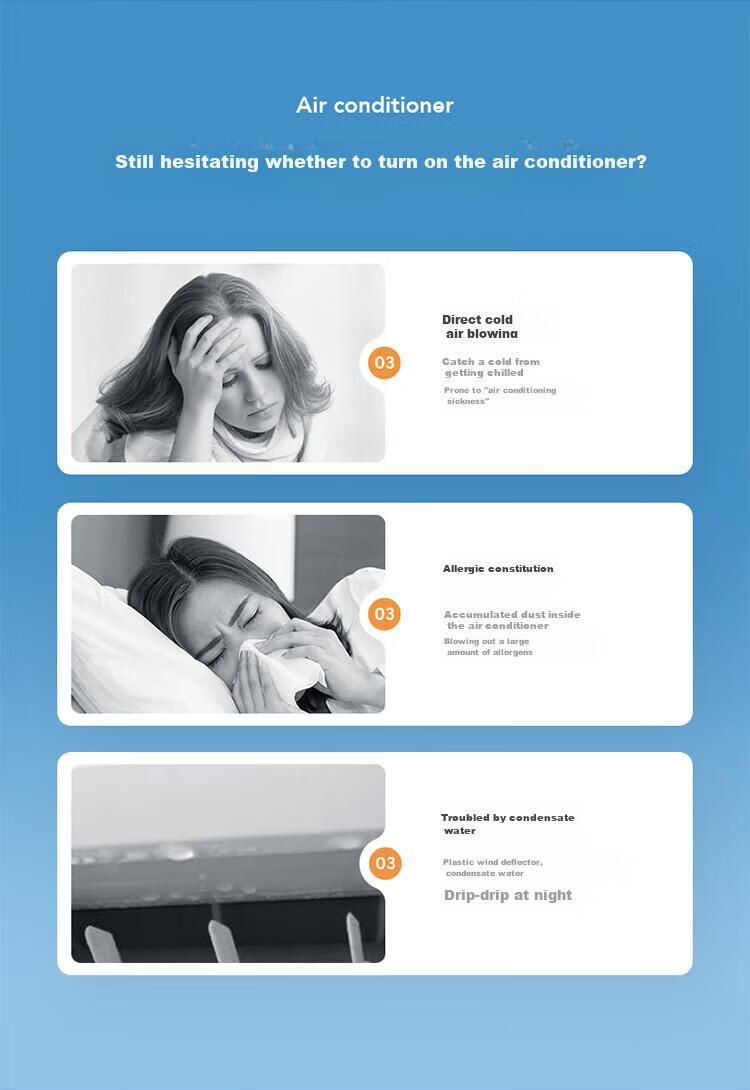 LYNN Air Conditioner Windshield, Filtered Anti-Direct Blowing Curtain, Negative Ion Filter, Efficient Antibacterial, Suitable for Postpartum Care 3
