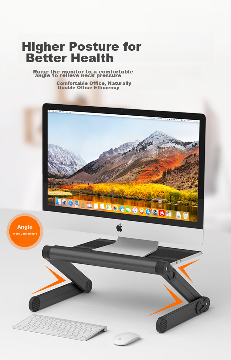 HAILE Aluminum Alloy Adjustable Stand for Laptop And Monitor, Foldable Riser Base AC-7 3
