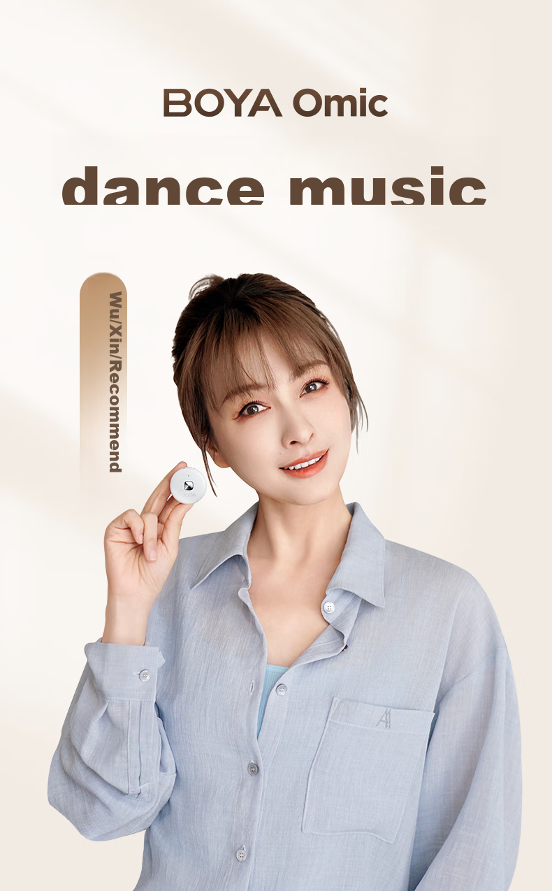 BOYA Omic Button Microphone, Wireless Lavalier Microphone, One-To, for Mobile Phone, Outdoor Live Streaming, Vlog, Short Video, Noise Reduction, Wireless Sound Pickup Microphone, Type-C Versio 4