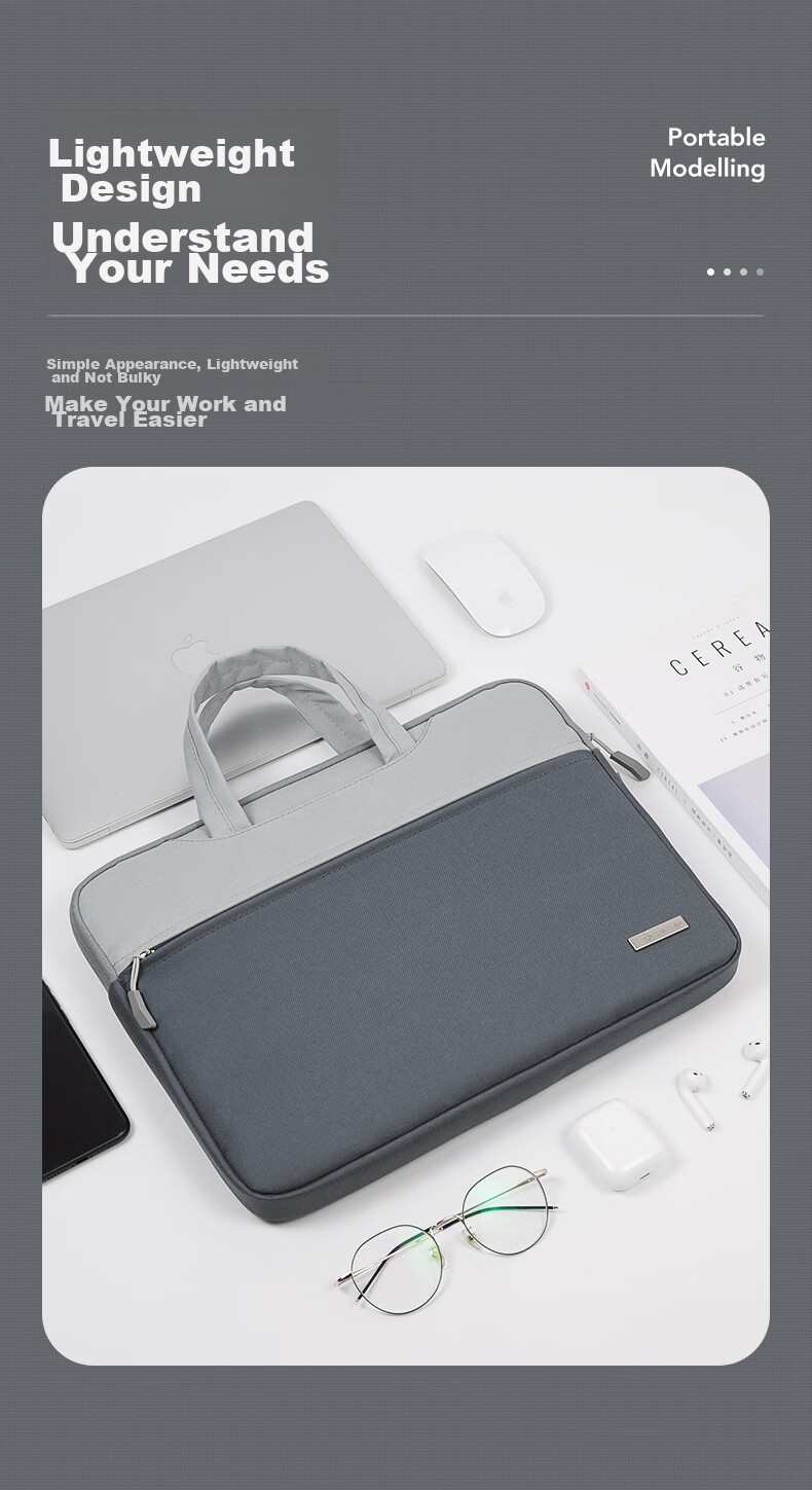DiyiGongfang Laptop Handbag for Men And Women, Suitable for Apple Pro 16, Lenovo Legion Y9000P, Huawei, ASUS, Dell Laptops, 15.6-Inch Shockproof Gaming Notebook Bag 5