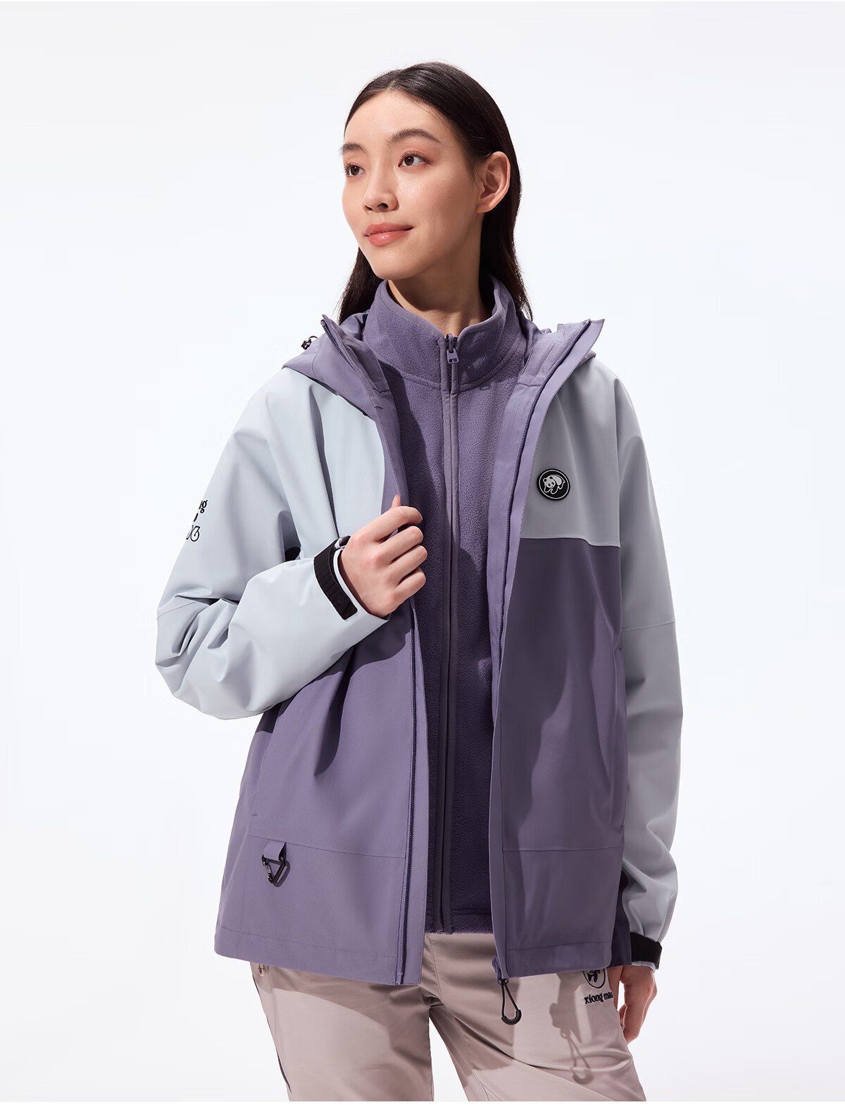Panda Zhang Yuxi Edition [Rain Shell MAX] 3-in-1 Men's Windproof and Rainproof Hiking Jacket Autumn Winter Mountaineering Coat for Women 40