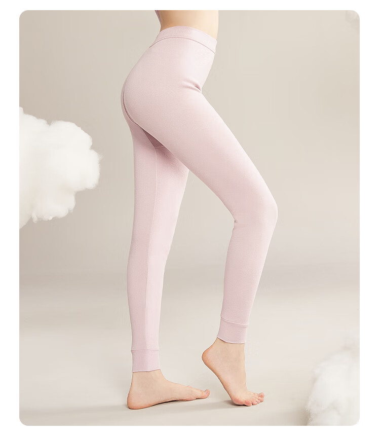 Hodo Pure Cotton Autumn Long Johns for Women, Lightweight Thermal Underwear, Ladies' Warm Pants, 2-Piece Set, Combination One, 165/90 20