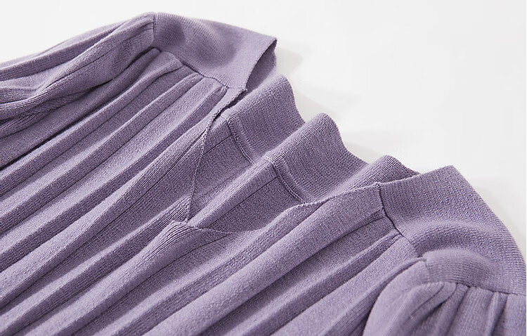 Dme Sweet Feminine V-Neck Waist-Slimming Knit Dress for Women, Mid-Length, Elegant Socialite Style, Spring and Autumn 7
