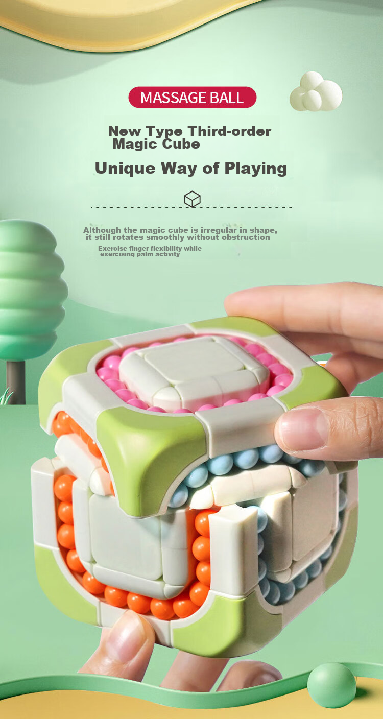 Martin Brother Magic Cube, Children's Toy, Stress Relief Double-Sided Rolling Beads, Creative Finger Spinner Toy, Birthday Gift 3