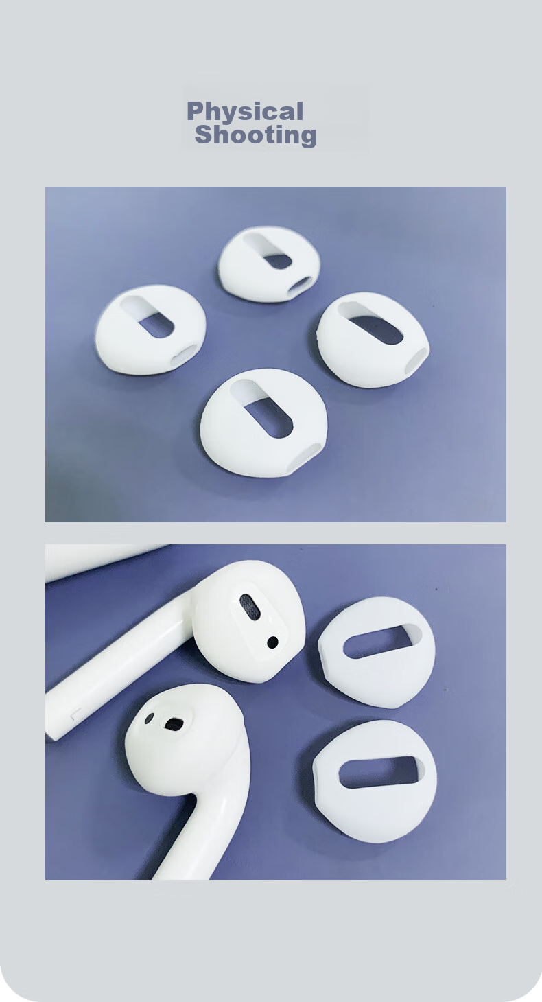 Masentek ES11 Earphone Eartip Protective Cover, Compatible with AirPods 1/2 First And Second Generation Bluetooth Headphones, Apple Pro34 Third And Fourth Generation Semi-In Earphones, Non-Slip Silicone Accessory 10