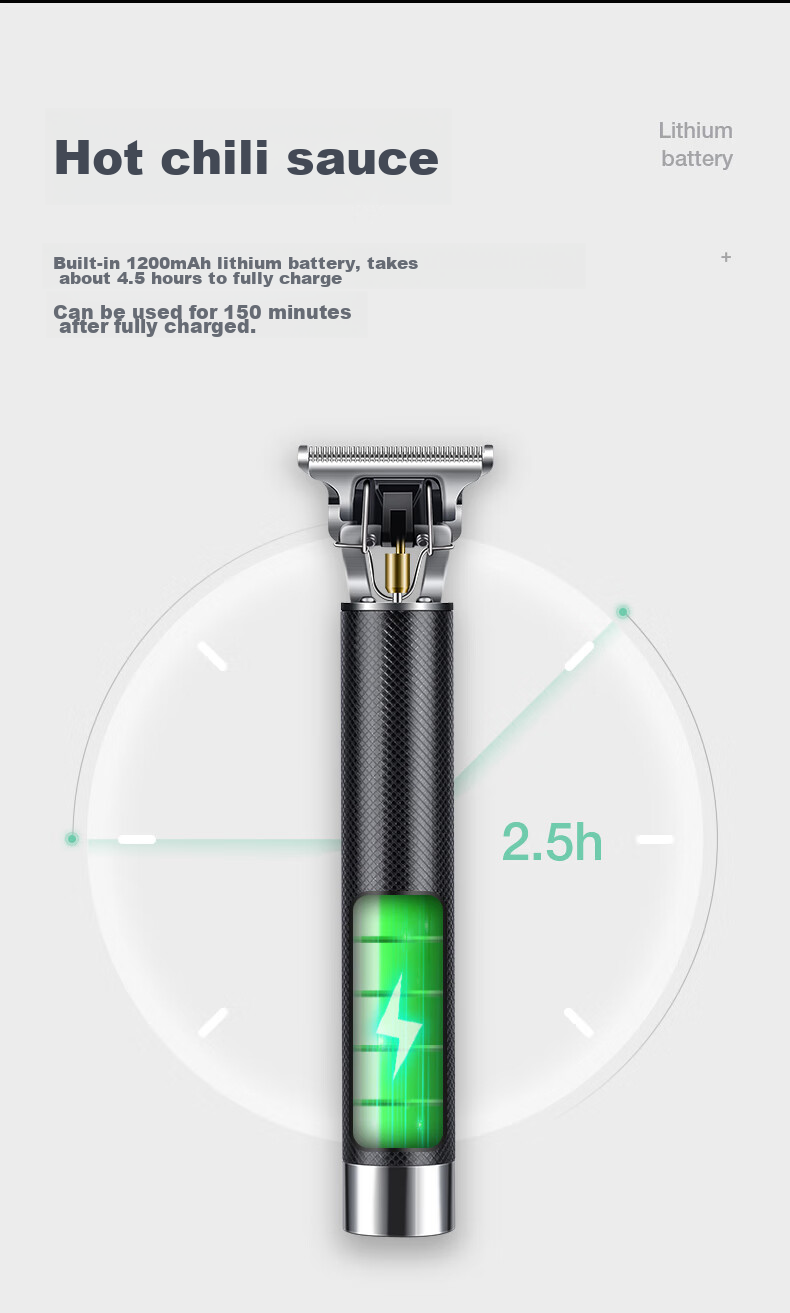 AUX Hair Clipper, Shaving And Styling Tool, for Adults And Children, Electric Trimmer, Head Shaver, Edge Trimmer, Bangs Trimmer, Self-Haircut Device, Gradient Design, Specialized for Men's Barbershops 15
