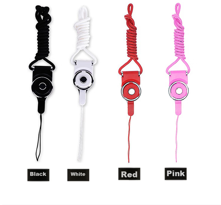 ESCASE [Two-Pack] Phone Lanyard, Apple IPhone 6s/SE/8 Plus/X/11 Phone Case Long Neck Strap/phone Charm, USB Drive Keychain Lanyard, Jazz Black 4