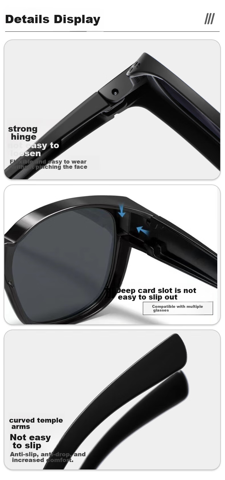 HB Sand Black Frame Night Vision Polarized Goggles, Anti-Glare for Driving at Night, Can Be Fitted with Prescription Glasses, Sunglasses 8