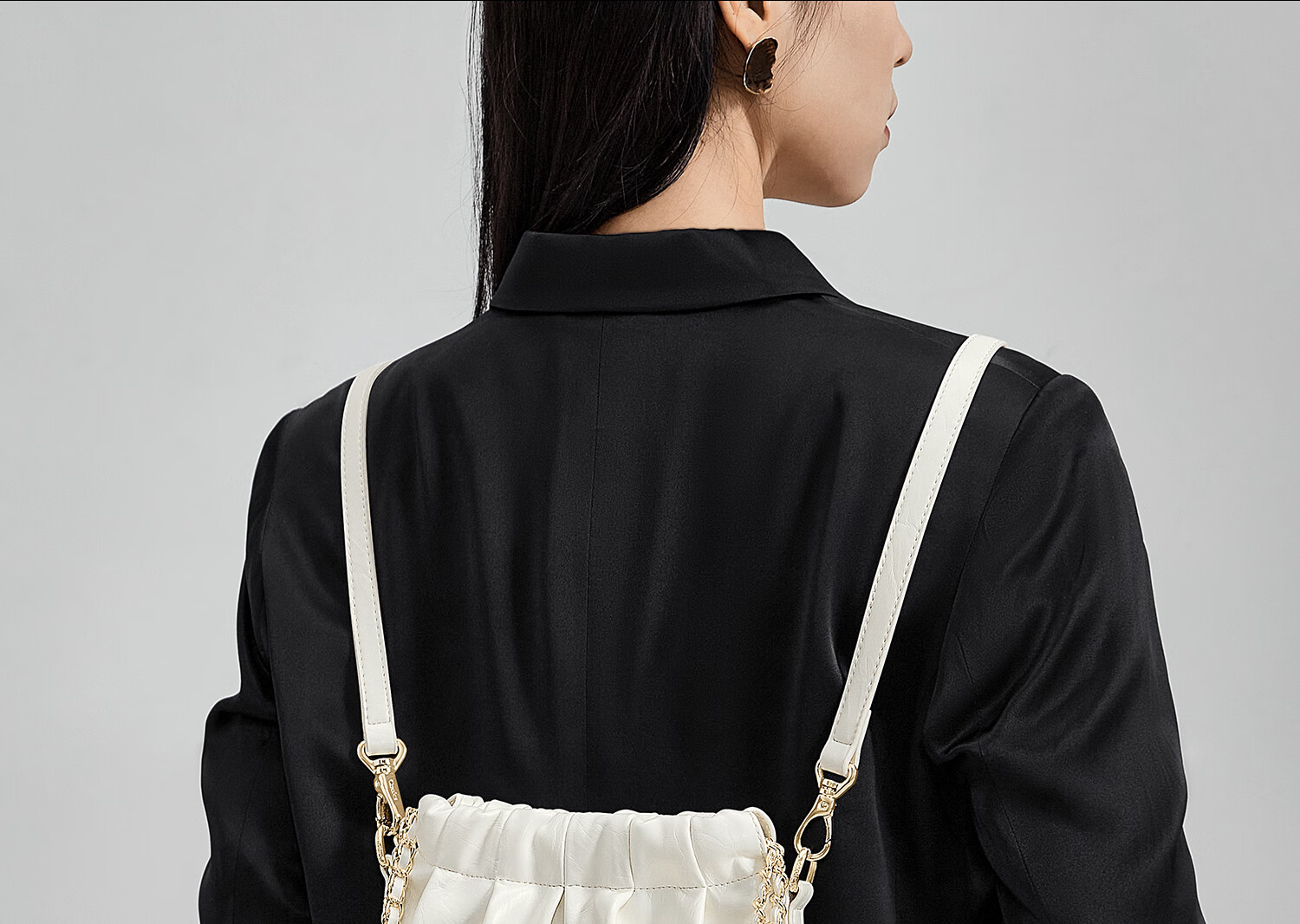 Cnoles Women's Handbag, 2026 Latest Style, Ladies' Single And Double Shoulder Crossbody Small Bag, Light Luxury High-End Brand, Hobo Bag, White 15