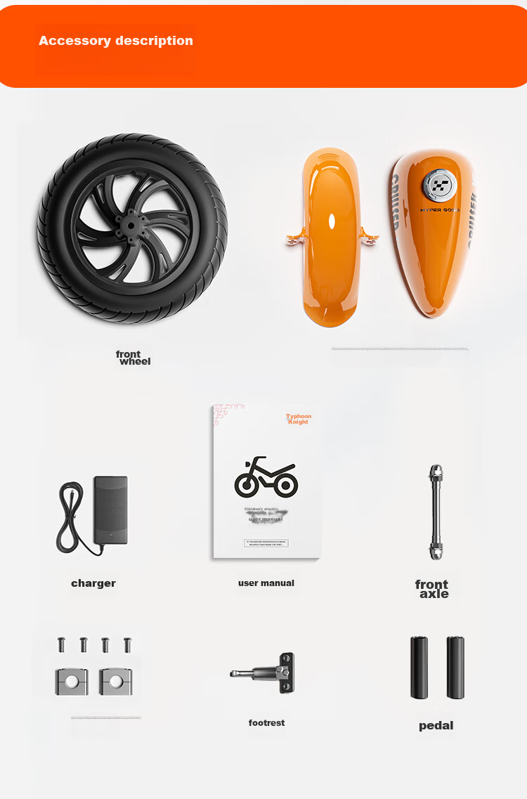Baofengqishi Children's Electric Motorcycle, Cool Harley Design, for Ages 3-16, Birthday Gift, 3C Certified, Two-Wheel, Single Drive, Mini Harley, Small Electric Scooter 20
