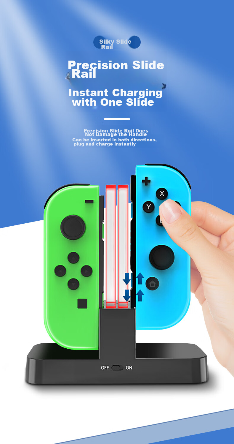 BUBM Switch Accessory, Original NS Controller JOY-CON Charging Dock, Dual Controller Stand for Switch-CDZ02 3