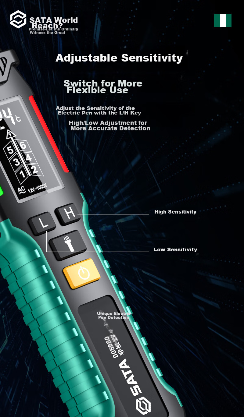 Shida SATA Voltage Tester, Smart Sensing Digital Display Voltage Tester, Live Wire And Neutral Line Continuity Tester, Multi-Function Voltage Pen D05989 11