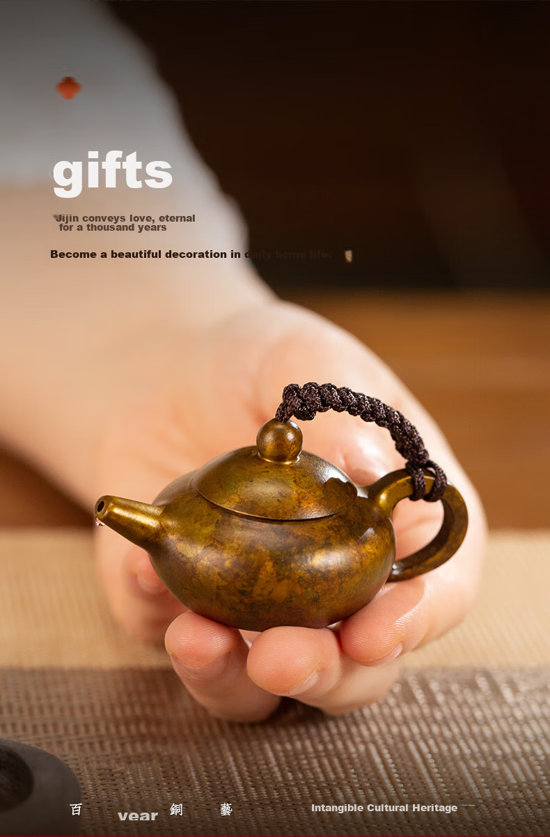 Zhubingren Hainabai Chuan Teapot, Decorative Piece for Living Room Entrance Hallway Tabletop 7