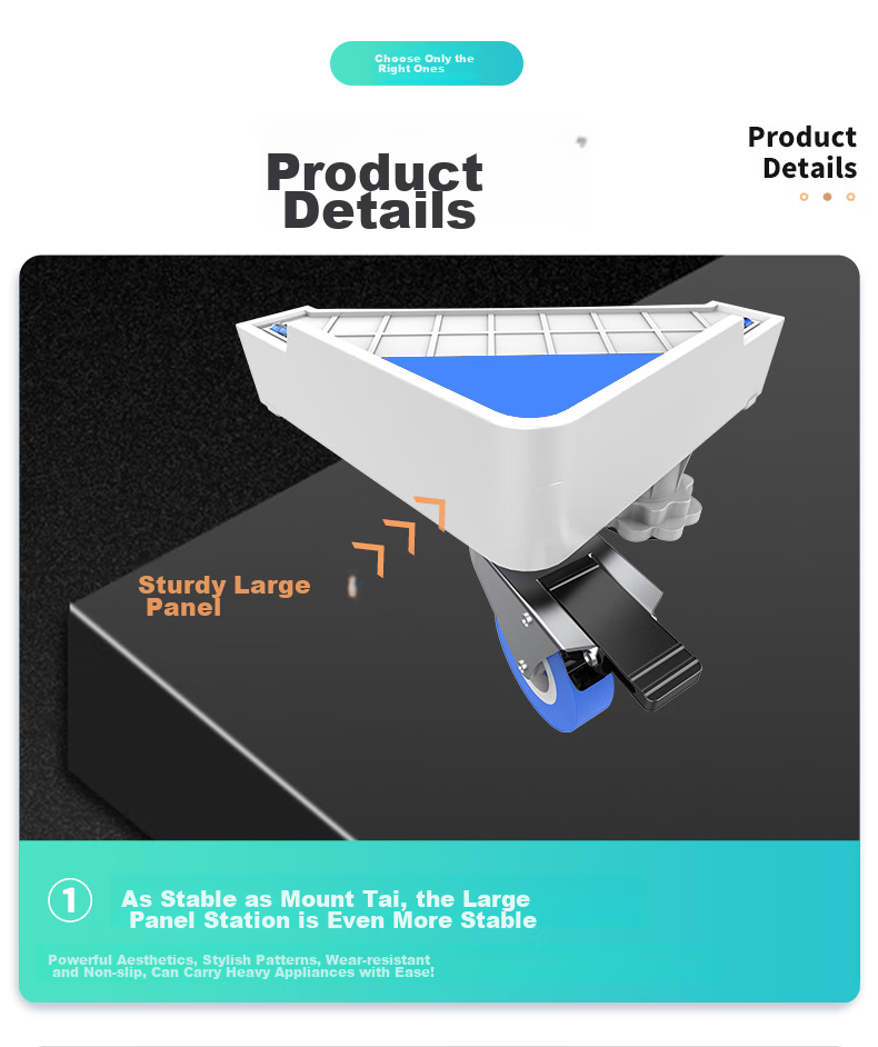 Beishi Washing Machine Stand Base, Fully Automatic Drum And Impeller Mobile Stand for Refrigerator And Air Conditioner, Height-Increasing Non-Slip Anti-Vibration Foot Pad, Universal Washing Machine Base for Multiple Brands 16