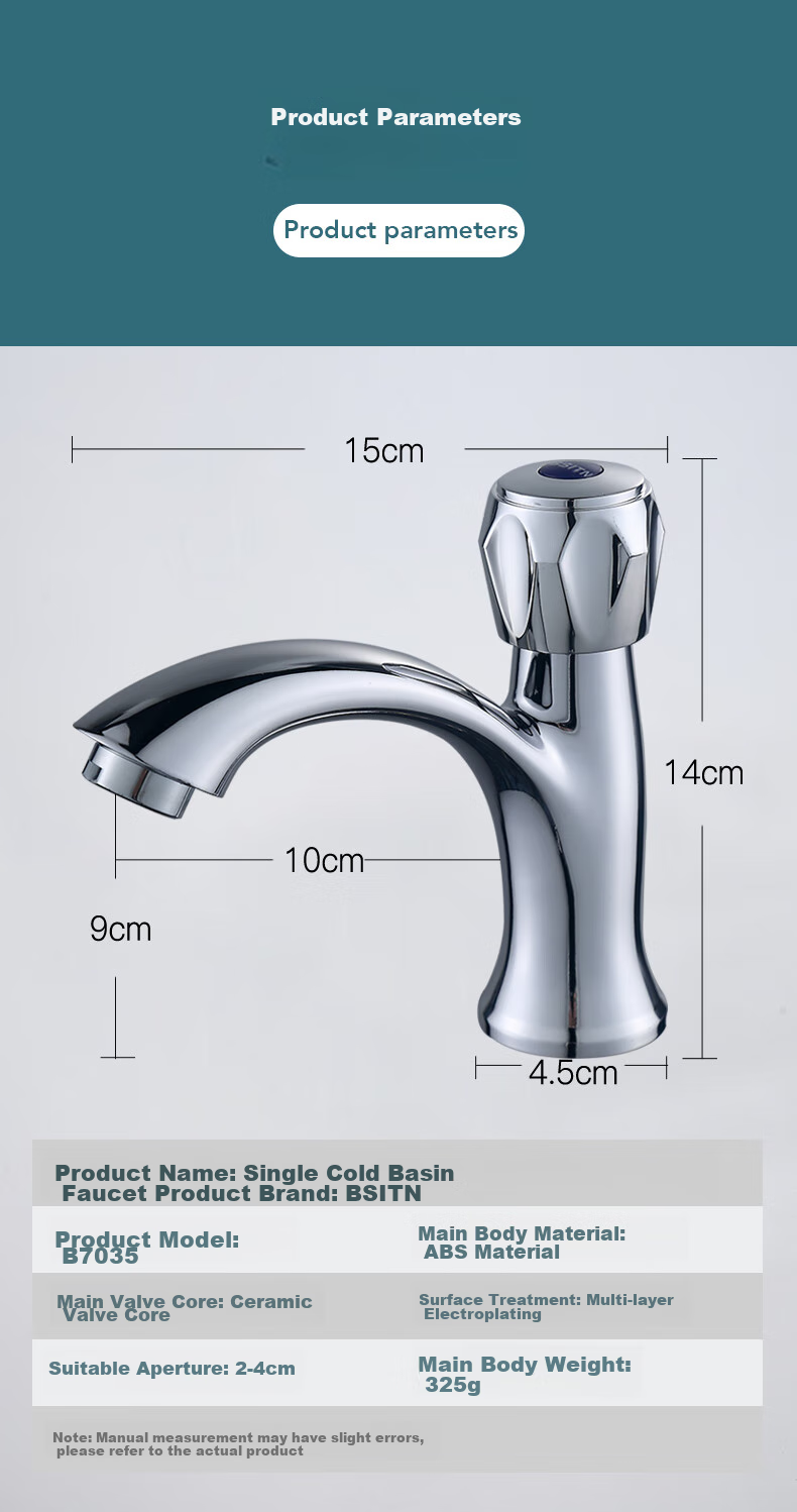 BSITN Double-Hole Brass Basin Faucet, Washbasin, Bathroom Sink, Cold And Hot Water Tap B1020 7