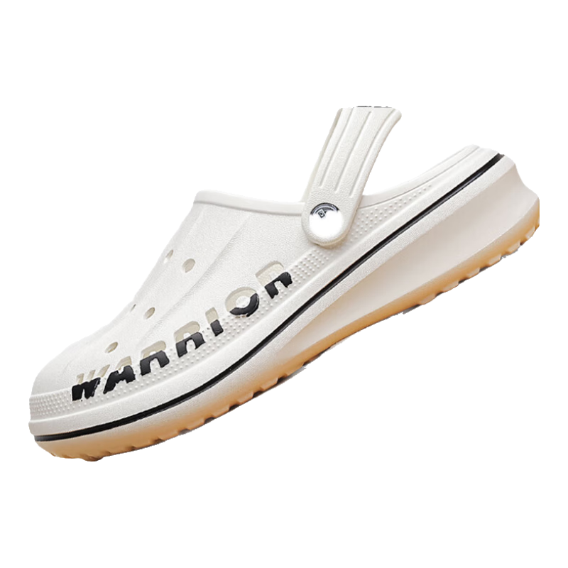 Huili Perforated Slippers, Casual Indoor And Outdoor Lightweight Breathable Non-Slip Closed-Toe Beach Shoes, HL03271 White Size 39