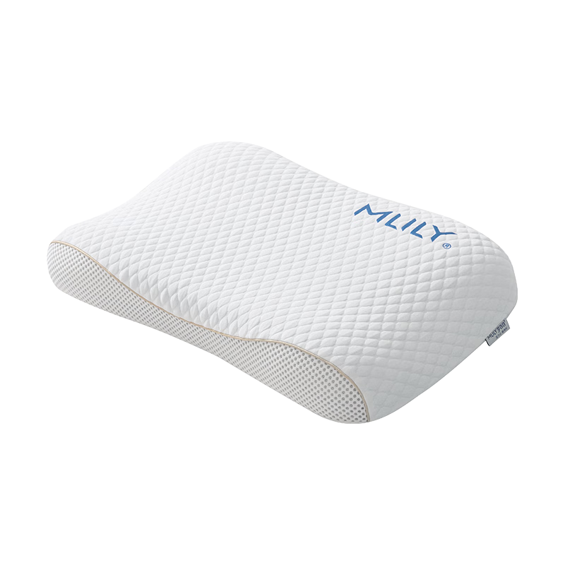 MLILY Zero Pressure Slow Rebound Memory Foam Pillow, Deep Sleep Gel Cervical Pillow Core, Single Person Curved Posture 0 Pressure Gel Pillow
