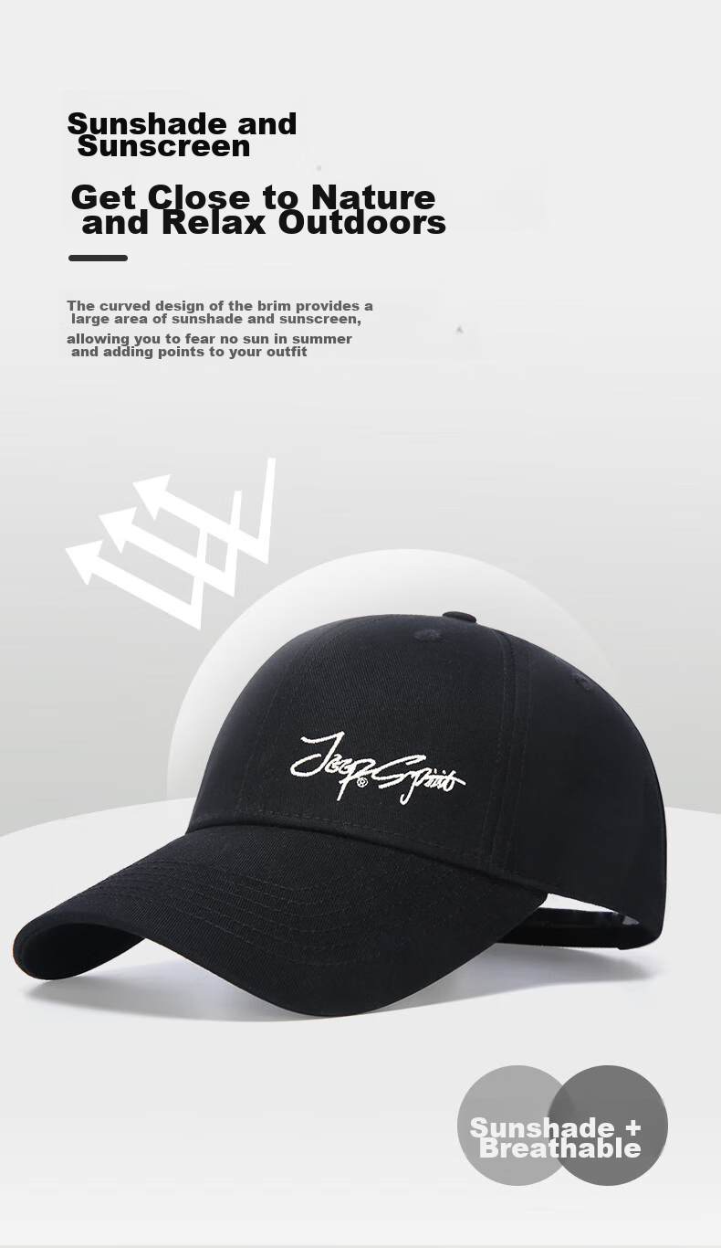 JEEP Men's All-Season Baseball Cap, Fashionable Embroidered Visor Hat for Men And Women, Versatile Cap A0384 5