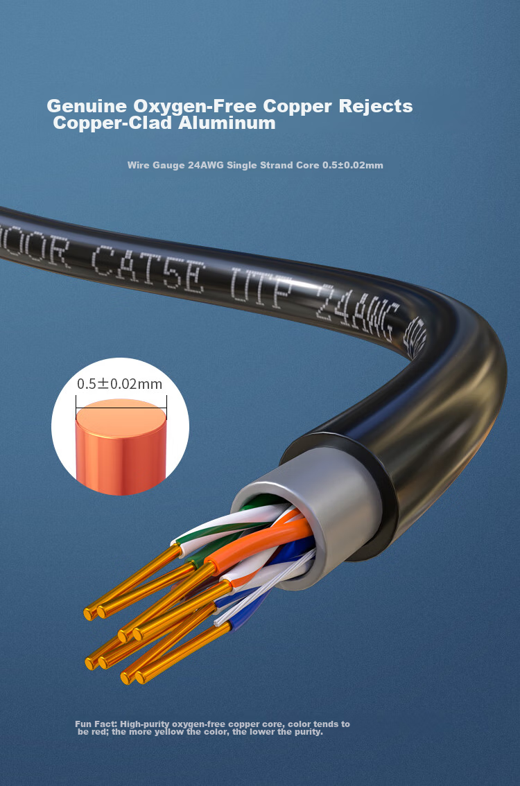 HAILE Cat5e Pure Copper Outdoor Special Network Cable for Engineering And Home Use, Waterproof And Sun-Resistant with RJ45 Connectors, 40 Meters, Finished Broadband Monitoring Outdoor Network Patch Cable HT-6508 2
