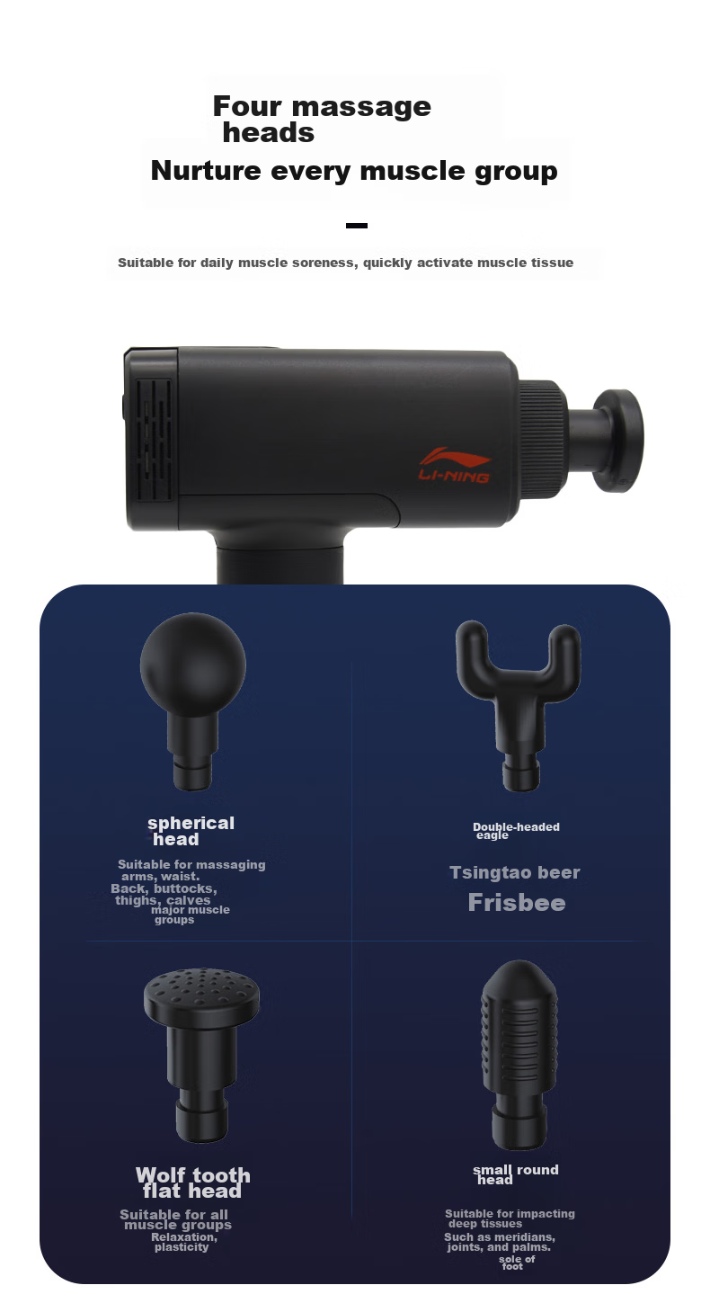 Li-Ning Massage Gun, Muscle Relaxation Device, Full-Body Massage Instrument with Long Battery Life, Low Noise, And Portability 5