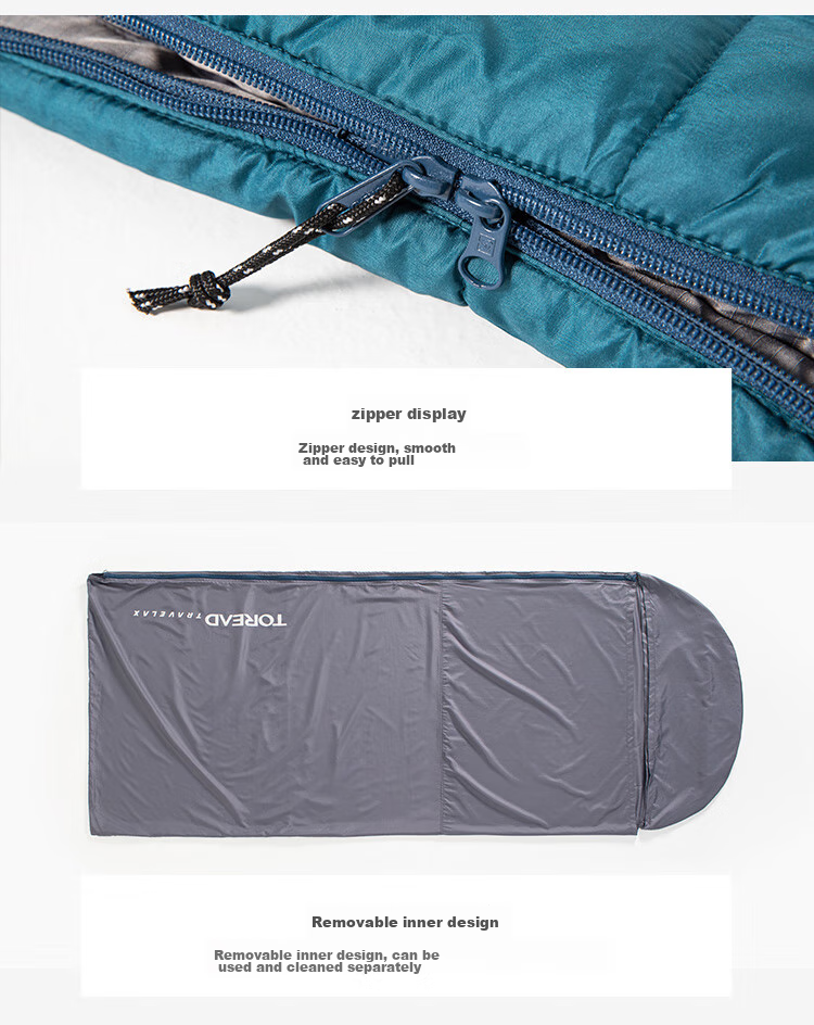 TOREAD Cotton Sleeping Bag, All-Season Outdoor Camping, Moisture-Proof, Portable, Envelope-Style, Thickened, Warm Blanket TECCCM90739 8