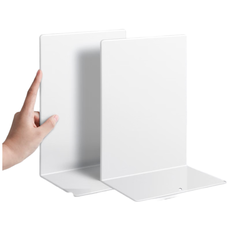 Shuxing L-Shaped Bookend, Student Book Holder, Book Support, Storage Rack, Desktop Organizer, Metal Two-Tier Bookshelf Partition, Book Divider