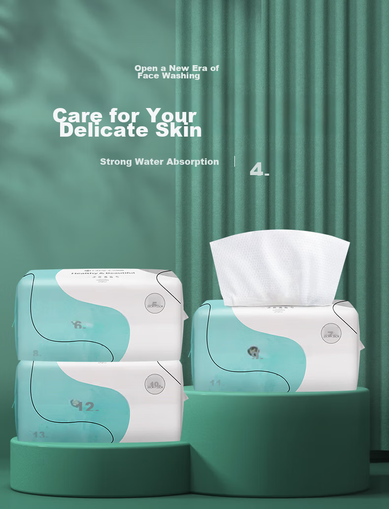 Grace Disposable Facial Cleansing Wipes for Home And Travel, Pearl Texture, 3 Packs, 20*15cm, 80 Sheets/pack 1